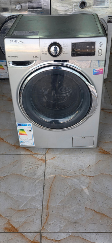 ماشین لباسشویی سام سونگ مدل:WM8000DS سیلور ۸ کیلو درب فضایی (با گارانتی)