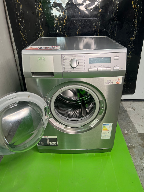 ماشین لباسشویی آاگ مدل L85275XFL درب استیل بسیار کمیاب (با گارانتی)